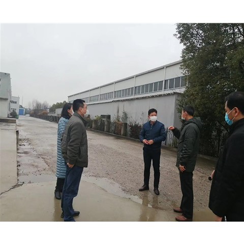 復工第二天 自然資源局部分領導蒞臨公司視察防疫措施和了解企業開工情況